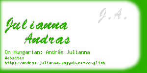 julianna andras business card